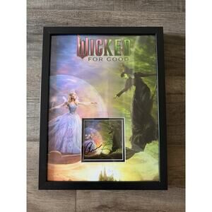 SIGNED Wicked For Good Autograph Ariana Grande Cynthia Erivo 12x16 Custom Frame
